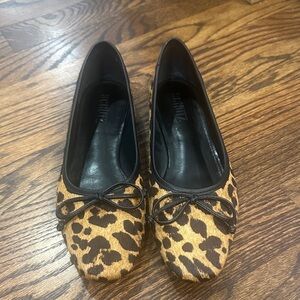 Zara Animal Print Flats with Bow